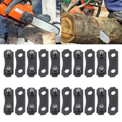 10 Sets 3/8'' Chainsaw Chain Repair Kits for .043 .050 Master Links Tie Straps Chainsaw Parts Replacement Accessories