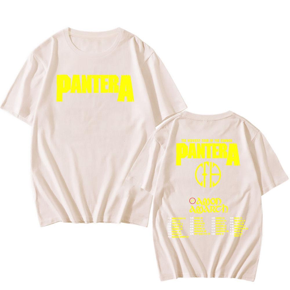 Pantera Nejtěžší turné léta 2025 Tričko Letní krátký rukáv Pánská trička Unisex Streetwear Grunge Rocková kapela Potisk Trička