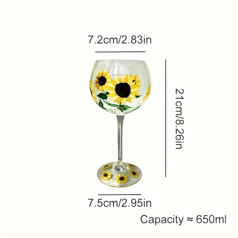 1 szt. Kieliszek do wina słoneczniki, kieliszek do szampana, kielich vintage do whisky, koktajli, do baru, pubu, klubu, restauracji i użytku domowego, naczynie do picia
