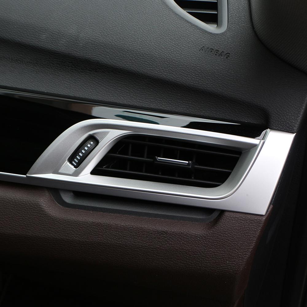 2pcs/set Car Air Conditioning AC Vent Cover Frame Trim for BMW X1 F48 2016-2020 Air Outlet Cover Sticker ABS Chrome Accessories