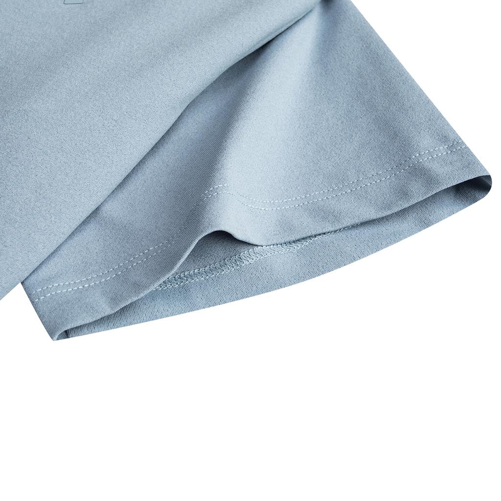 Anta Training Short Sleeve Knitted T-Shirt Summer Sports Tee Men Tops Blue Gray 952627106-1