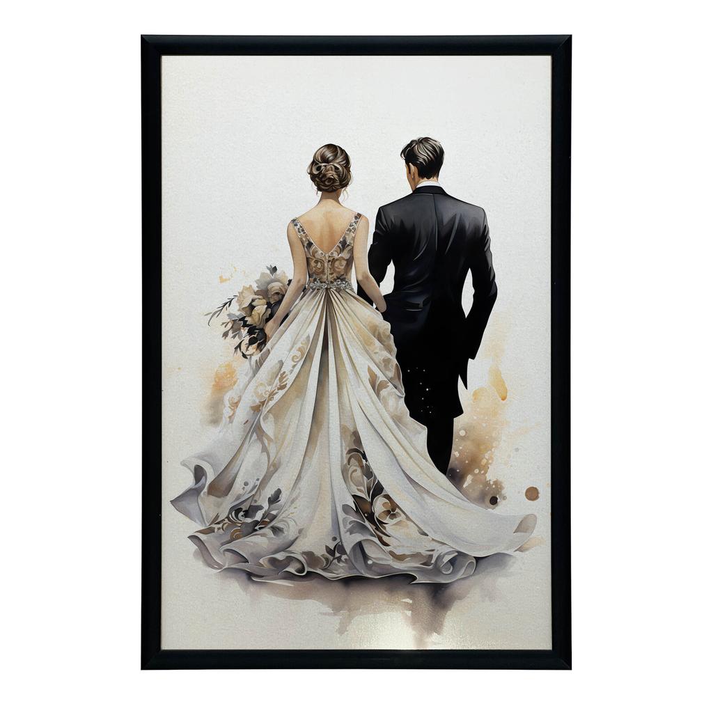 Ślubne Marzenia Ślubne Marzenia, 30X40 Cm, Rama Aluminiowa Czarna, Papier Matowy 230 Gsm