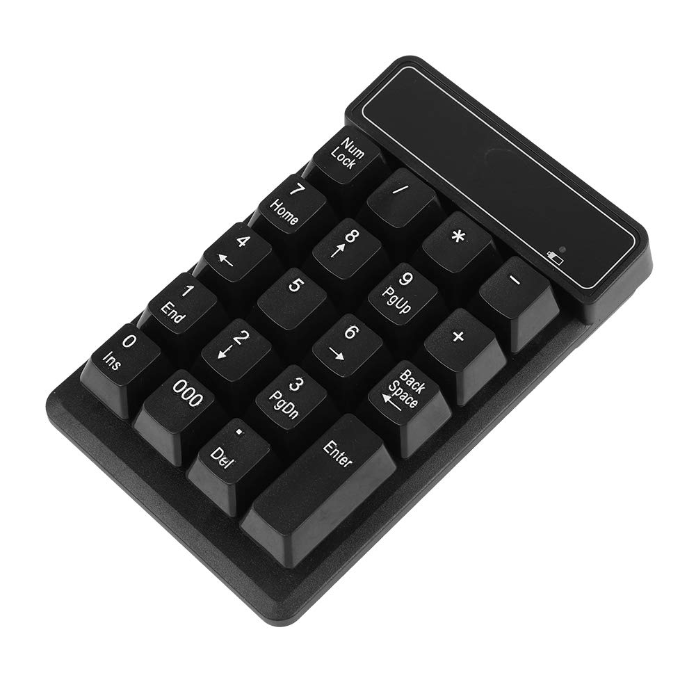 Richer-R Numeric Keypad, 2.4GHz Wireless Digital Number Keyboard, Bluetooth 19-Key Wireless Keyboard, Mini Keyboard, USB Numeric Keypad for Touch