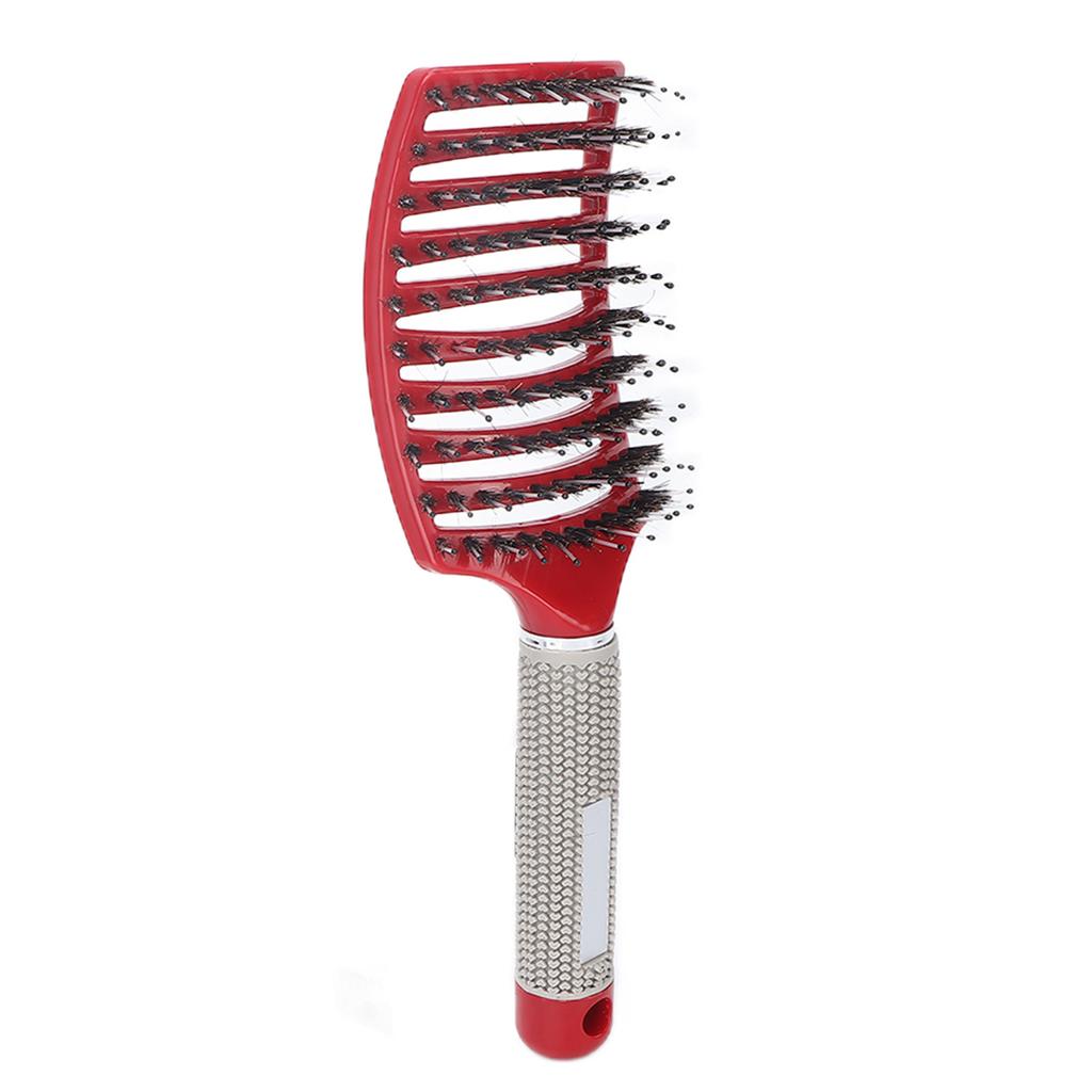 Curved Vent Styling Hair Brush Professional Paddle Detangler Detangling Brush for Wet Dry Curly Thick Straight HairRed