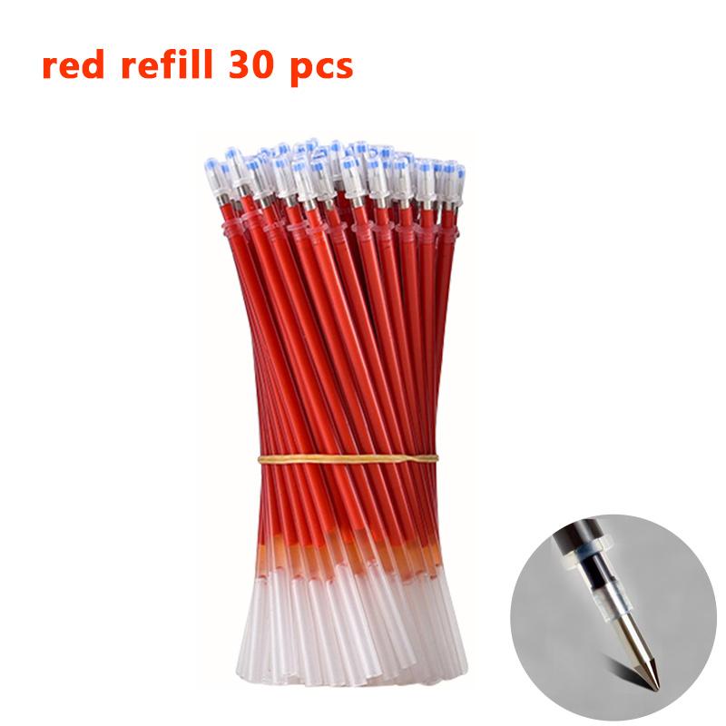 Ensemble de Stylos Gel 0,5 mm Noir Bleu Rouge Recharges Stylos à Bille Pointe Ogive Fournitures Scolaires et de Bureau Papeterie Accessoires Kawaii