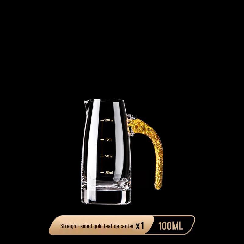Handmade Gold Leaf Baijiu Decanter with Scale