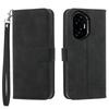 DIERFENG DF-03 For Honor 300 Leather Case Lines Imprint Wallet Phone Cover