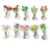 8/10 Stück DIY Mini-Glasvasen-Magnete Moderne Kreative Kühlschrankmagnete Vase 3D mit künstlicher Blume Winzige magnetische Knospenvasen
