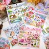 ZABC Frosty PET White Card Scenery Stickers - Warm Clear Wind Series (3 Die-cut Journal Sheets)