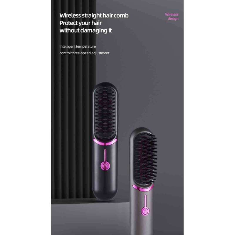 Hair Straightener and Curling Iron USB Rechargeable Styling Comb
