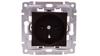 Dante Single Socket Z/U With Shutters Black 450934