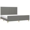 Vidaxl Bed Frame Without Mattress, Dark Gray, 160X200 Cm, Upholstered