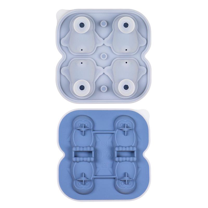 Penguin, French Bulldog, and Alpaca Silicone Ice Cube Mold for Drinks