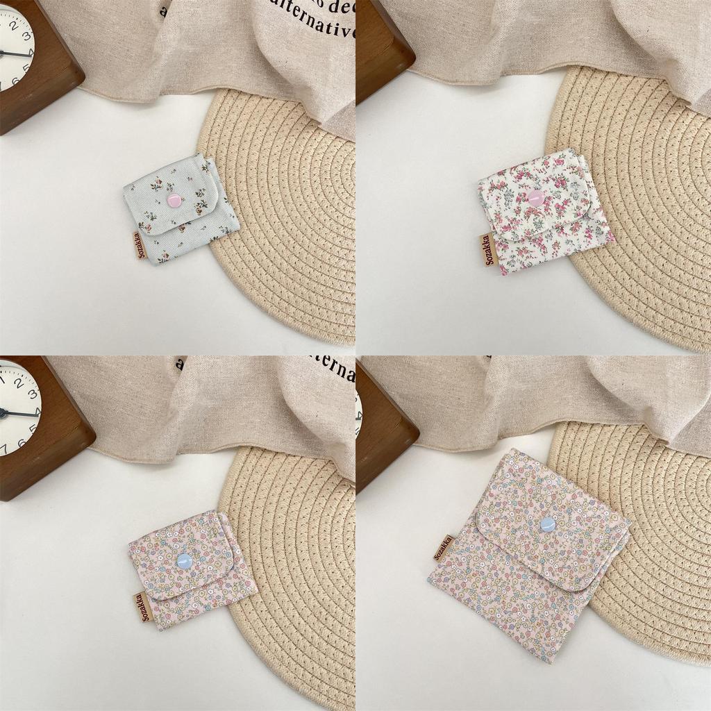 Polyester Floral Wallet With Multiuse Storage For Daily Travel And Makeup Organization