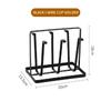 Drying Shelf Home Storage Mug Hooks Metal Cup Drying Rack with 6 Hooks Non-Slip Silicone for Mugs, Glasses, and Bottles