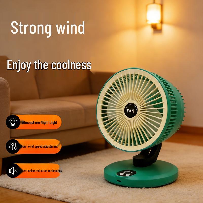 USB Rechargeable Silent Desktop Fan for Home, Office, and Dorm with Long Battery Life