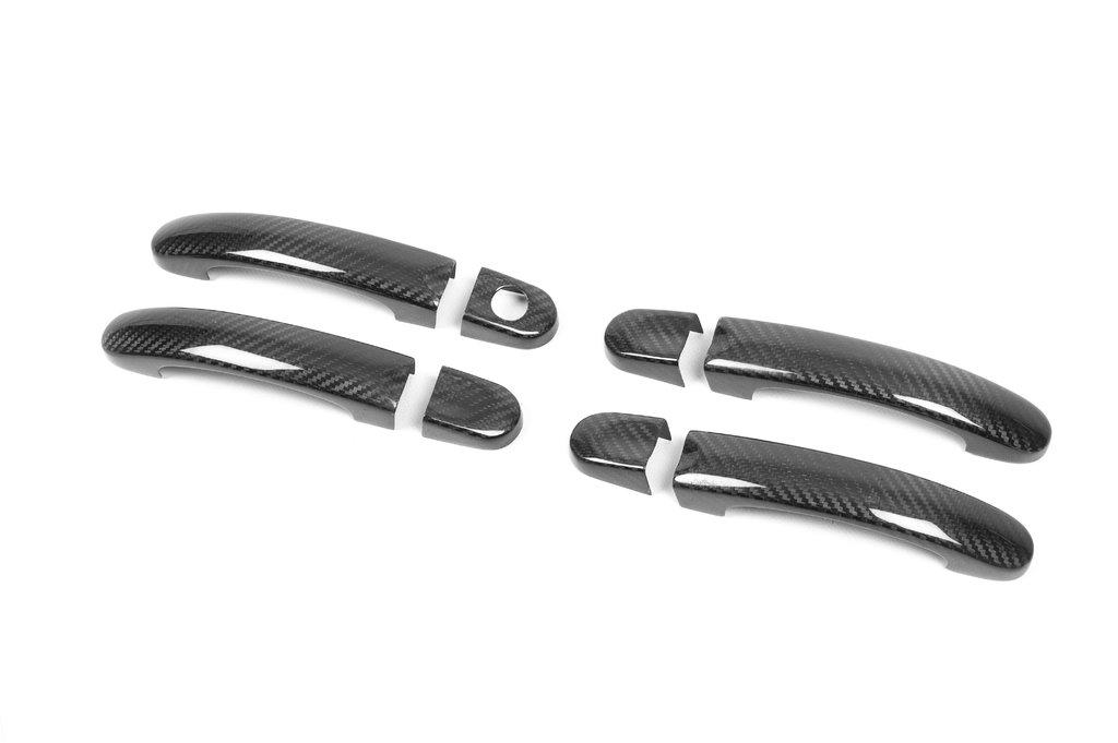 Handle Pads (natural Carbon) 4 Handles for Volkswagen Caddy 2010-2015