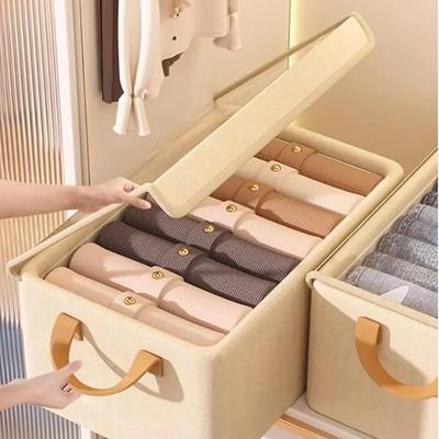 Abgedeckte Kleideraufbewahrungsbox, mehrlagiger Kleiderschrank-Organizer, faltbarer Aufbewahrungskorb, faltbarer Aufbewahrungskorb für Unterwäsche