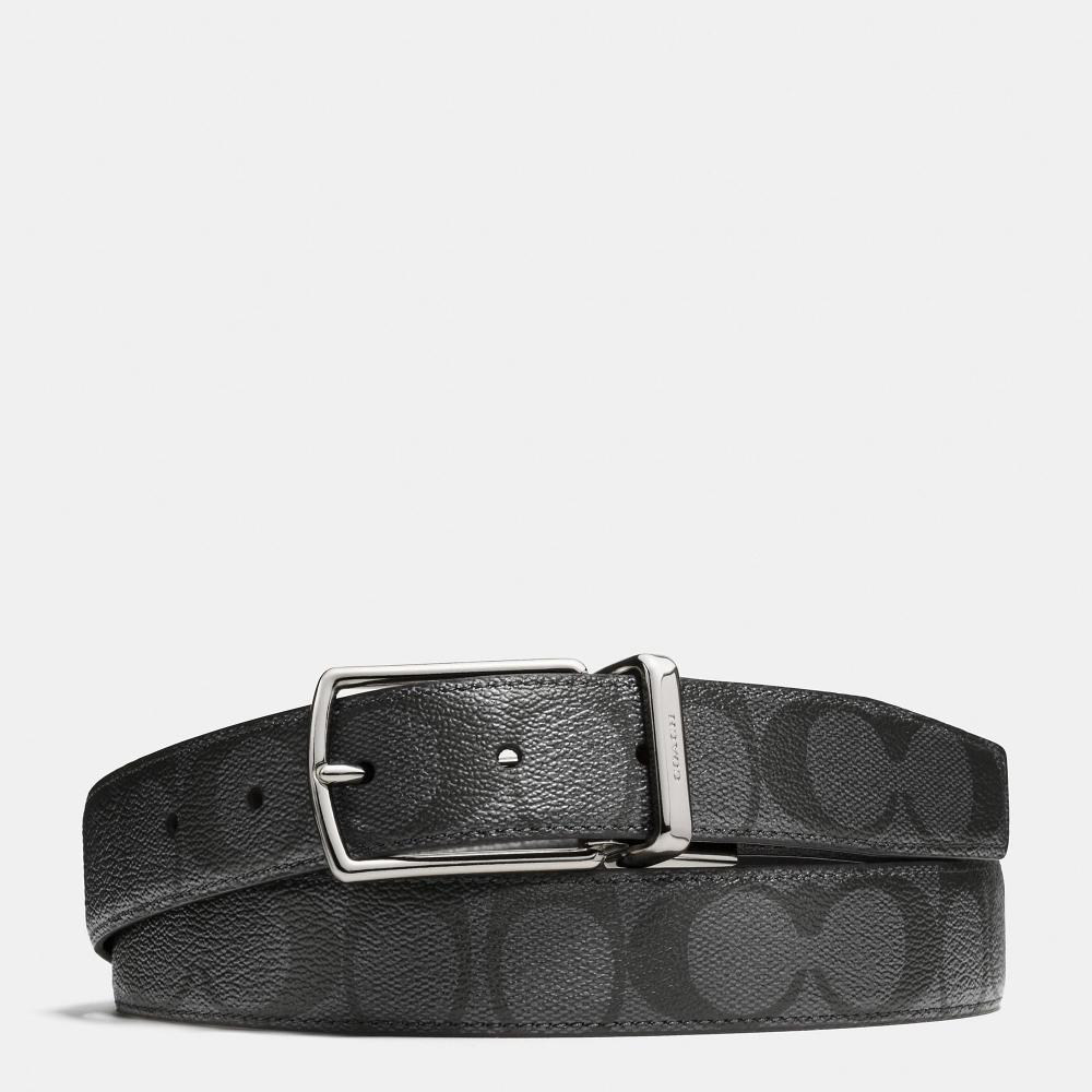 

Двусторонний ремень Coach Harness с пряжкой по размеру, 30 мм, темно-серый One Size