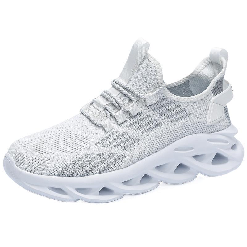 Summer new men's shoes large size versatile casual shoes men's breathable fly-woven sports shoes size youth running shoes