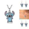 Lilo Stitch Modeschmuck Legierungskette mit Strasssteinen für Gelegenheitsgeschenk