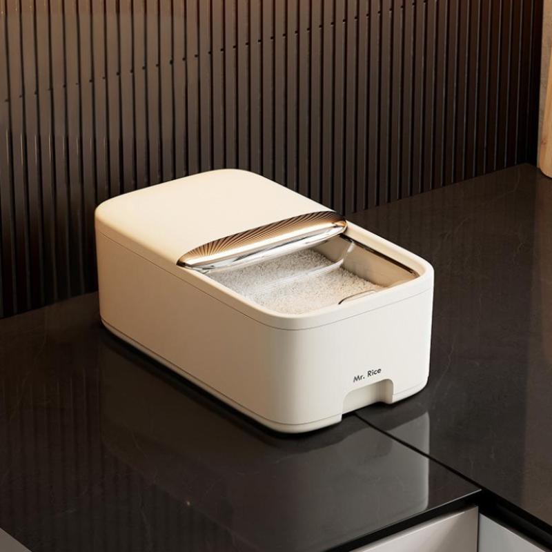 10KG Rice Storage Box Home With Lid Insect Proof Moisture Proof Rice Box Grain Sealed Jar Kitchen Container Storing Dry Grain
