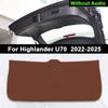 For Toyota Highlander U70 U50 U40 2009-2025 Car Boot Tailgate Kick Pad Leather Anti Kick Anti-dirty Trunk Door Mat Protection