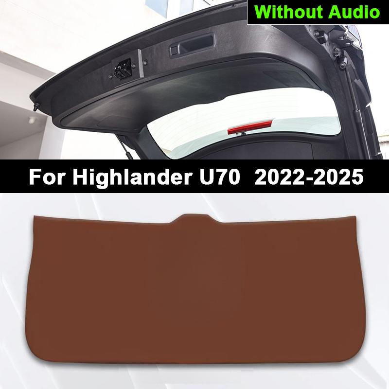 For Toyota Highlander U70 U50 U40 2009-2025 Car Boot Tailgate Kick Pad Leather Anti Kick Anti-dirty Trunk Door Mat Protection
