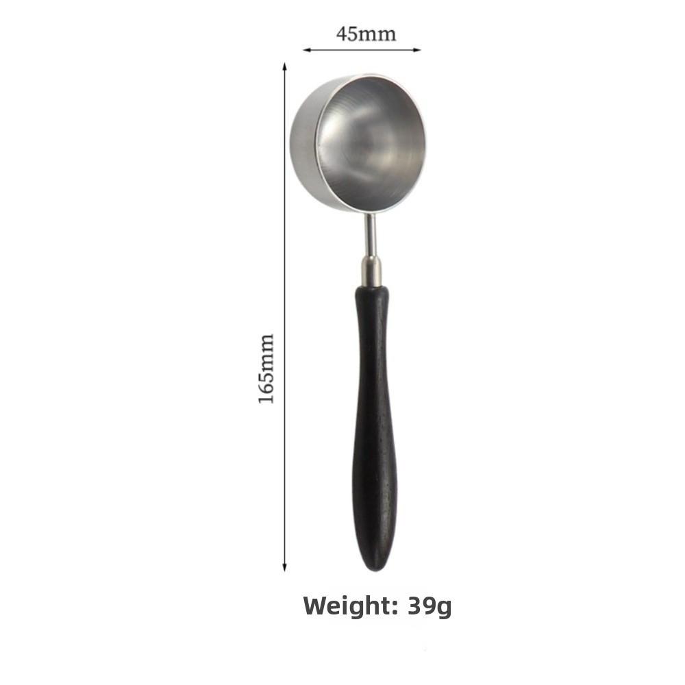 Stainless Steel Long Coffee Scoop Spoon Wood Handle Measuring Spoon Tea Scoop Spoon Kitchen Tool