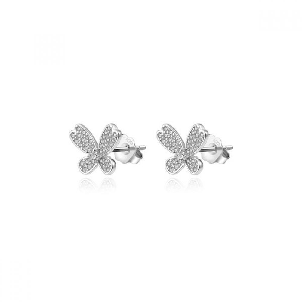Iceball Butterfly Pave Earring