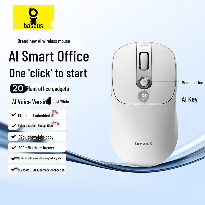 

Baseus Editor AI Voice Screen Wireless Mouse