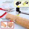 AB34-For Jewelry Pliers, Rubber Hammer, Wooden Bracelet Sizing Bangle Mandrel(5Pcs)- For Jewelry Tool Set Kit For Jewelry Making