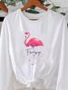 (Asian Size) Flower Trend Cute Graphic Tee O-neck Print T Shirt Casual Clothing Women Autumn Winter Spring Fashion Top Long Sleeve T-shirts