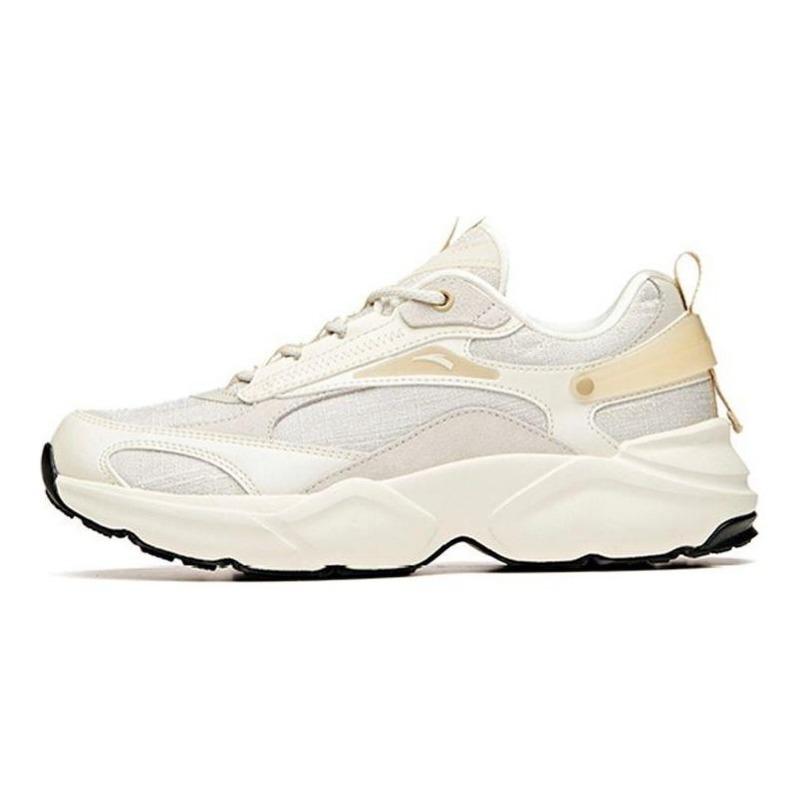 Anta Women Cushioned Breathable Low-top Casual Shoes Light Beige 922118881-1 40
