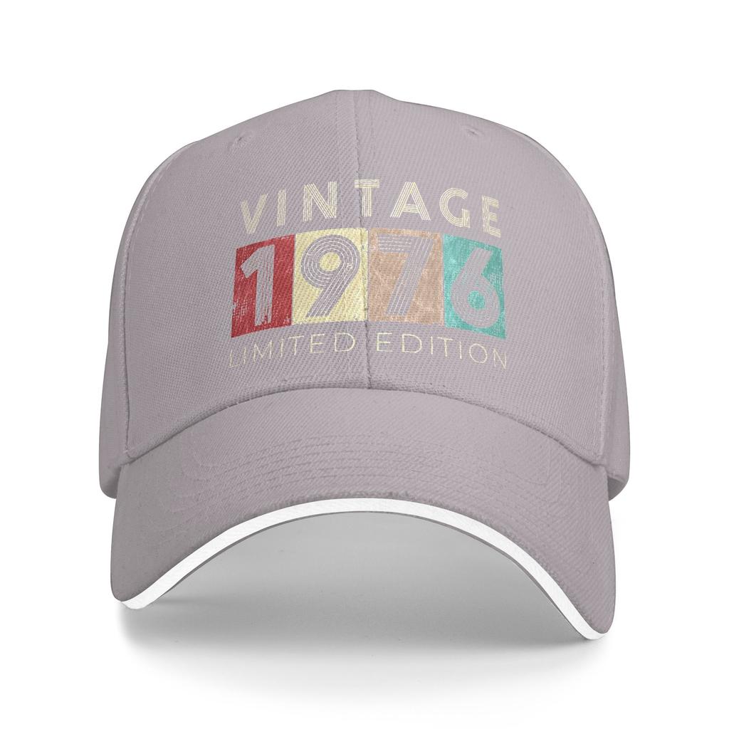 Vintage 1976 Limited Edition Birthday Gift Casual Baseball Cap Summer  Trucker Hat Hip Hop Hats Men Streetwear Baseball Caps