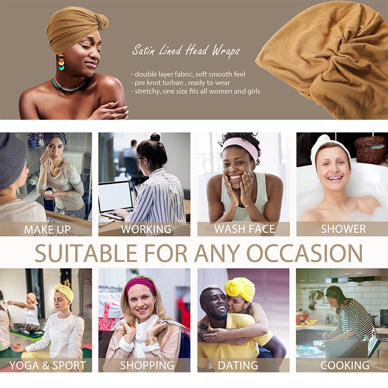 1PC Knot Hat Home Hair Scarf Fashionable Skin Friendly Religious Comfortable Vacation Styling Cotton Travel Photography Fashion
