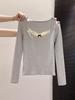 Lace Trim Slim Fit Long Sleeve T-Shirt - Autumn/Winter Slimming Base Layer