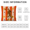 Animal Style Tiger Fashion Cushion Cover Pillowcase Ultra Soft Skin Friendly Fabric Cloud Like Comfort & Concealed Zipper