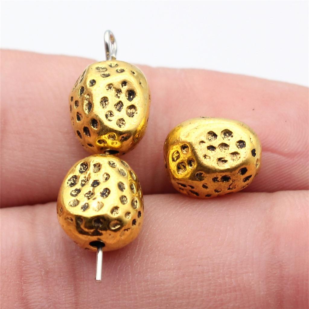 Twisted-Pattern Small-Hole Spacer Beads Mini Antique Bronze Silver Jewelry Making String Beads Separator