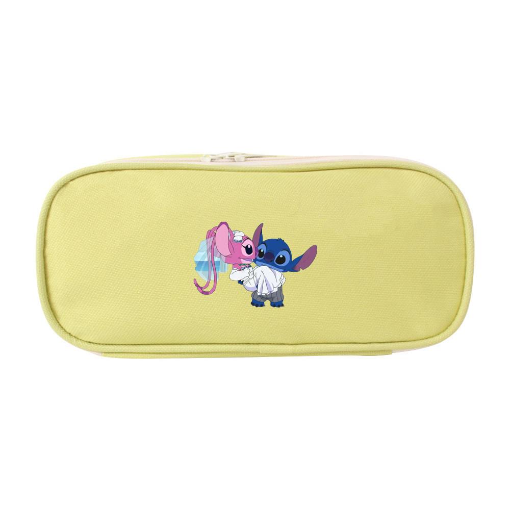 Stitch Colorful Pencil Case Canvas Storage Bag For Elementary School Students