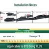 BYD Song PLUS Boneless Silent Wiper Blade: Universal Fit, Original Car Rubber Strip.