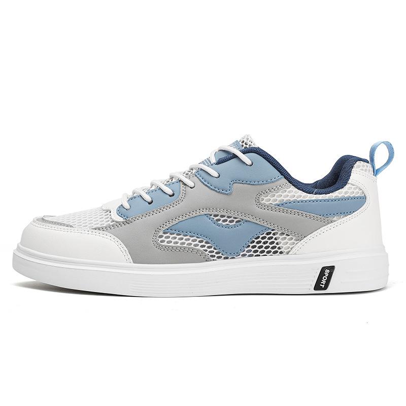 Large Size Men's Shoes Spring and Summer Mesh Breathable Flats Men's Students Trend Low-top Sports and Leisure Board Shoes