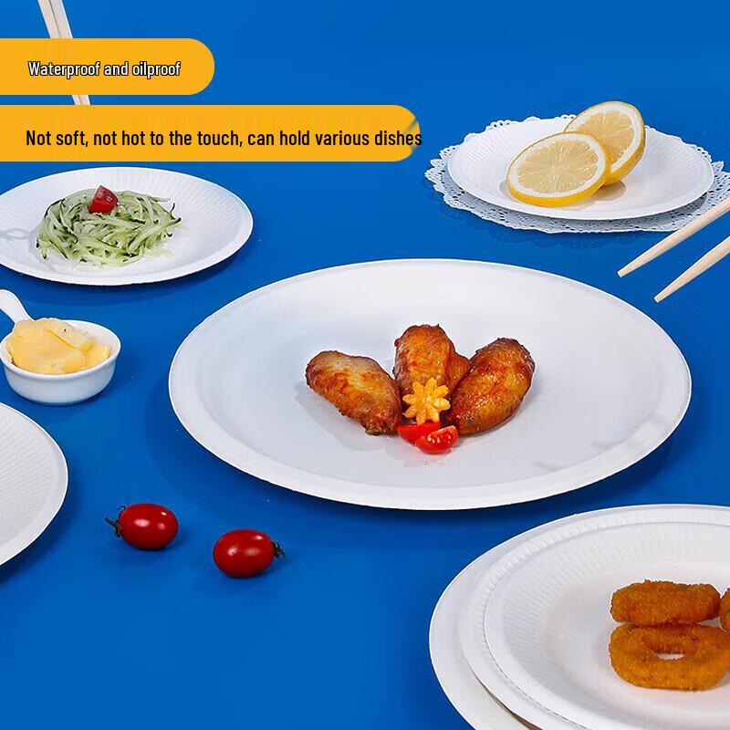 Biodegradable Disposable Round Paper Plates
