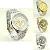 Men Business Quartz Watch With Stainless Steel Case And Rubber Strap For Formal And Casual Wear