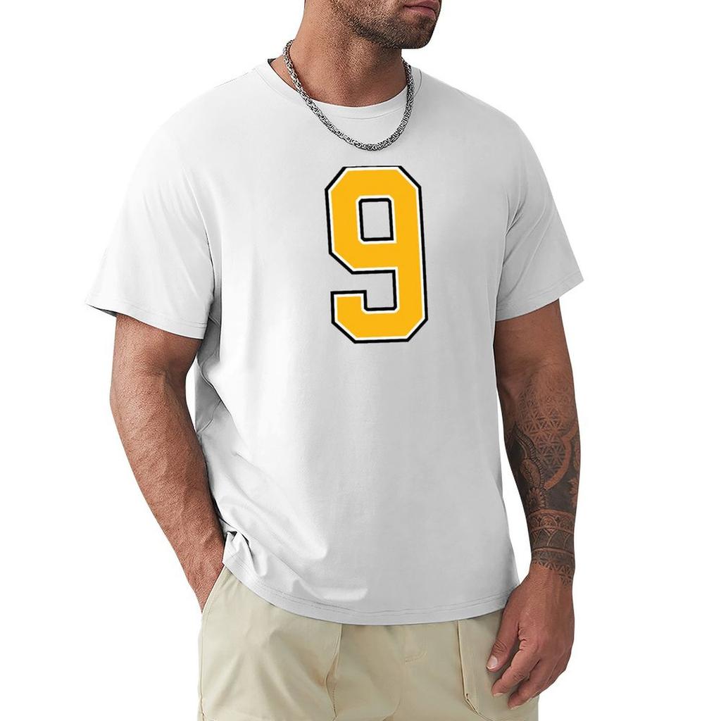 Yellow Number Lucky Sports Jersey Nine TShirt T Shirt Unisex Casual TShirt
