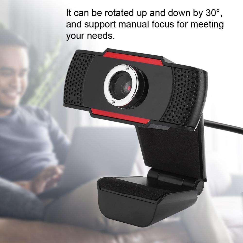 Rotatable Lens USB Conference Webcam USB 2.0 Interface Video Recording Webcam Home Office