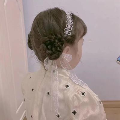 Girls' Sweet&Fairy-like Crystal Pearl Hair Bands:Bowknot Hair Ribbons,Elegant Kids' Headwear,Perfect for Princesses' Hairstyling