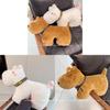 Cartoon Dog Plush Cushion With Embroidered Animal Design For Home Decor And Office Back Support