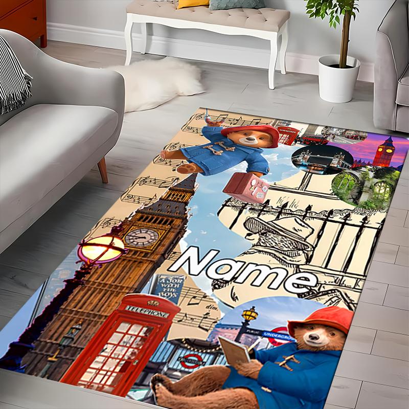 Custom personalization Paddington Bear Area Rug - Perfect For Kitchen, Bathroom,Laundry Room Decor Large Size Available,Gift All Seasons