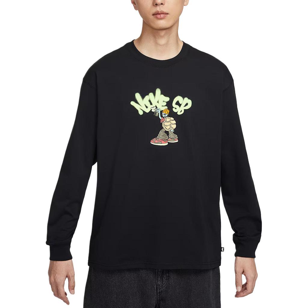 Nike SB FW25 Letter Comfortable Simple Skateboard Long Sleeve T-Shirt Men Tops II5313-010